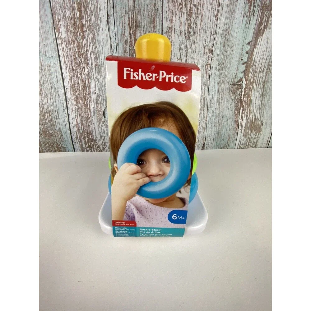 Fisher-Price 6M+ Rock-a-Stack Infant Toddler Learning Toy - New